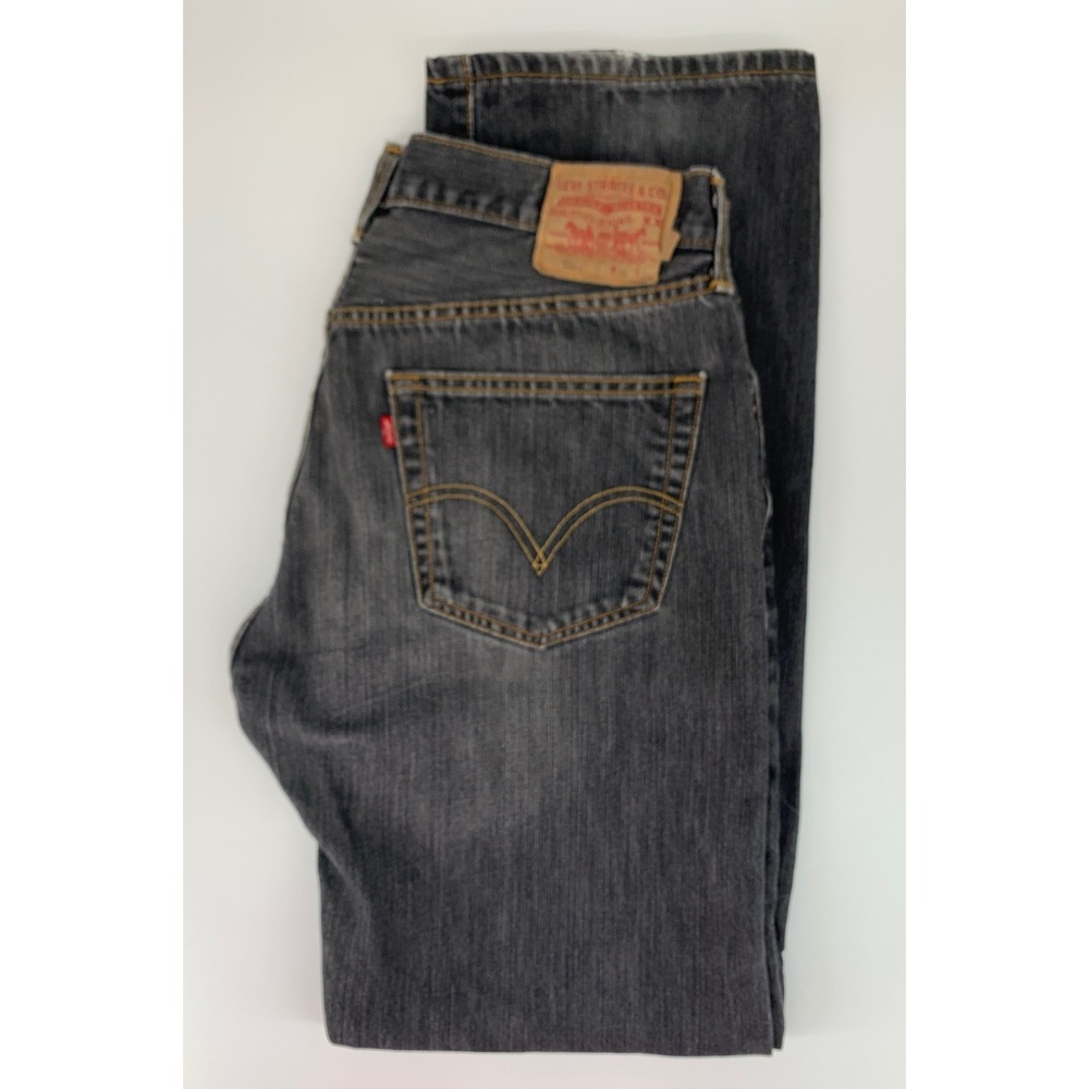 Levis 501 Jeans Mens 36x34 Black Fade‎ Straight Leg Button Fly Denim Pants